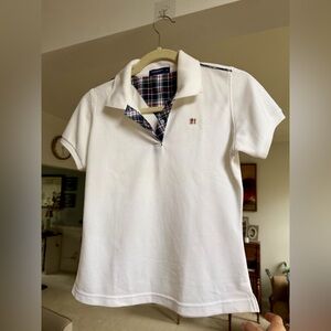 Burberry Kids Polo with Plaid Accent